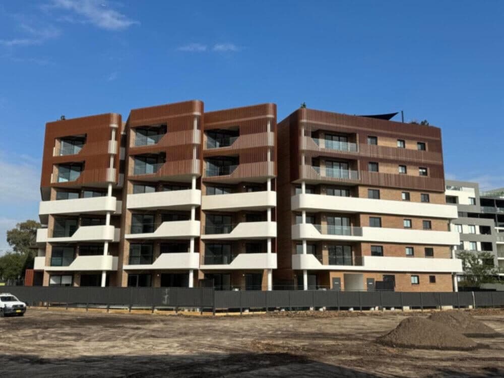 The five level Blacktown apartment building, where nineteen SDA apartments sit over five levels with lift access throughout